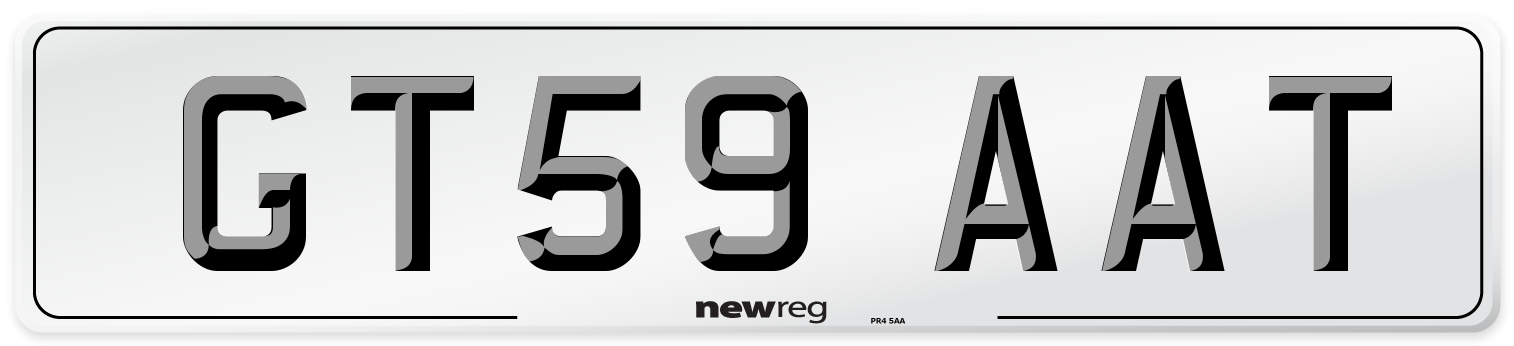 GT59 AAT Number Plate from New Reg